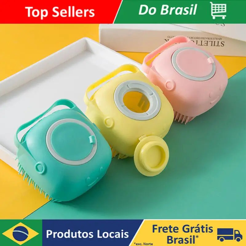 esponja de banho com cerdas de silicone CONFORT